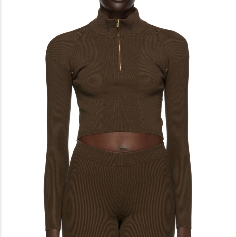 NWOT JACQUEMUS LA MAILLE BORMIO KNIT CROP JUMPER